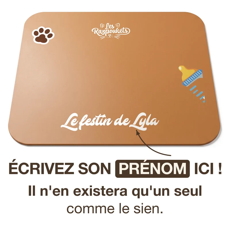 Le Tapis de Gamelle Personnalisé