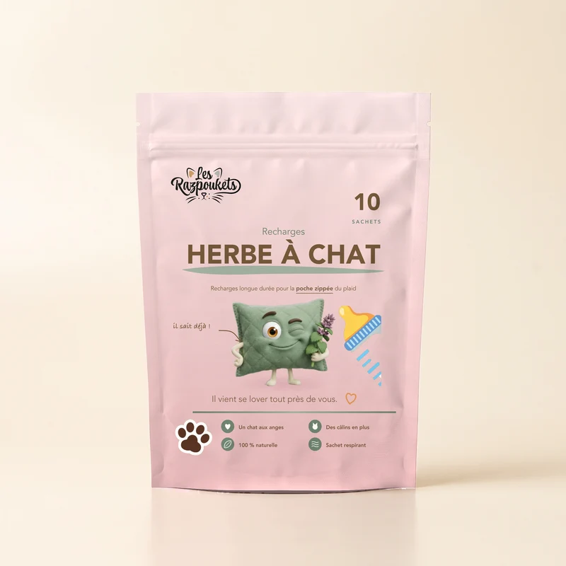 Les Recharges Ronron · Herbe à Chat pour la Poche du Plaid