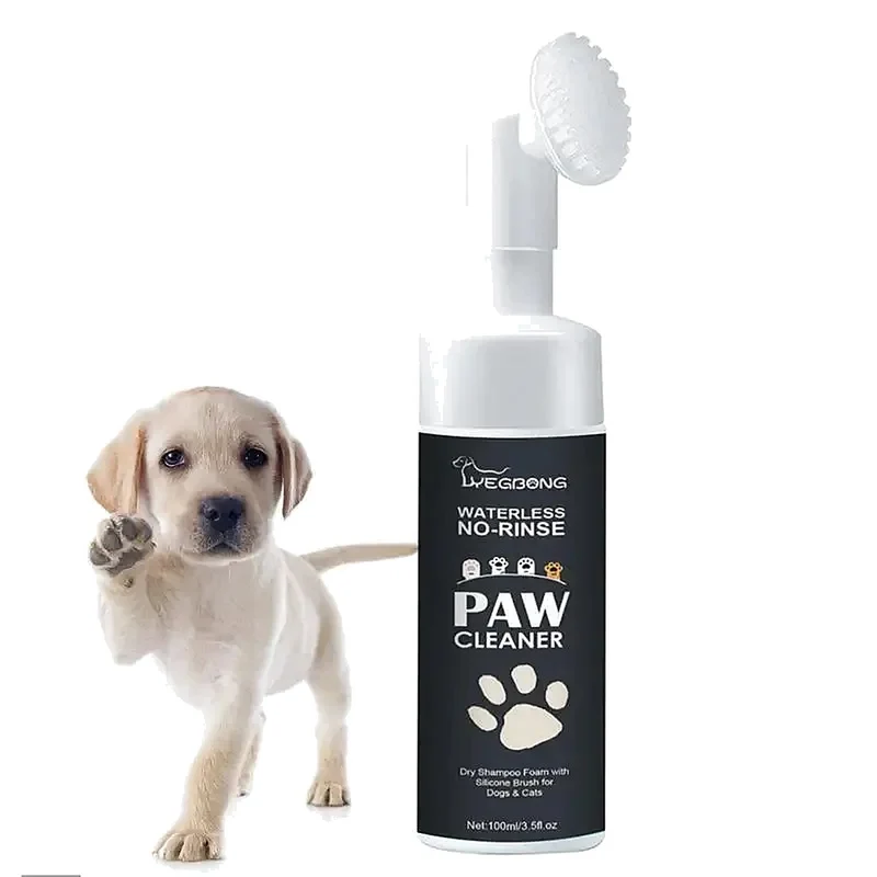 Mousse nettoyante pour pattes sans rinçage – Chien et chat, 100 ml
