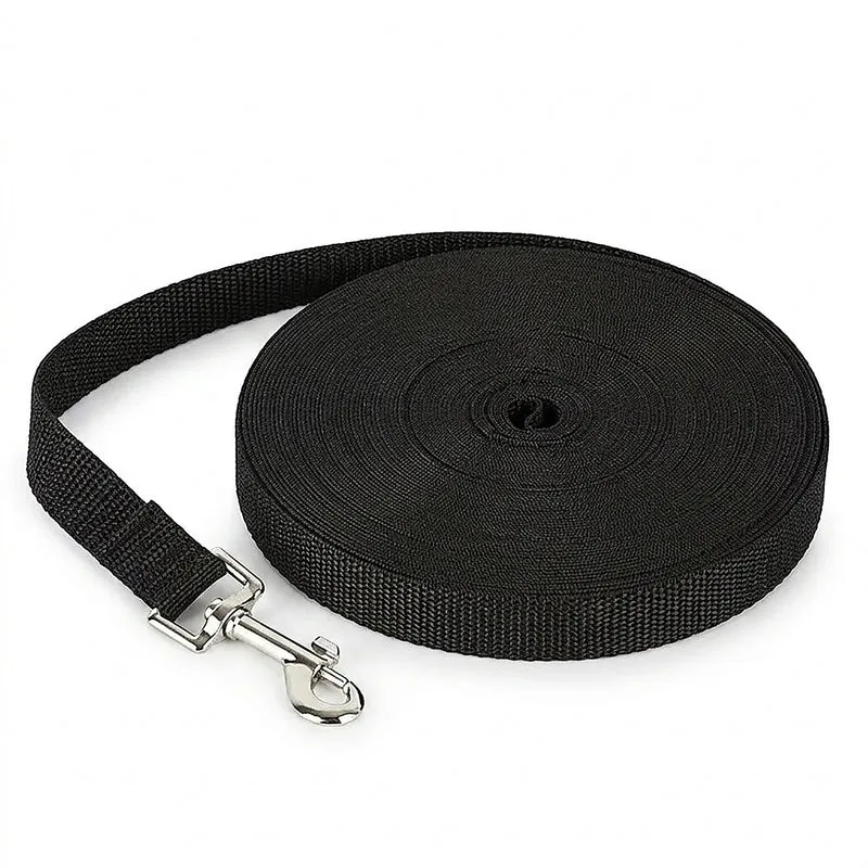 Longe d'éducation pour chien – Sangle plate 2 cm, mousqueton pivotant