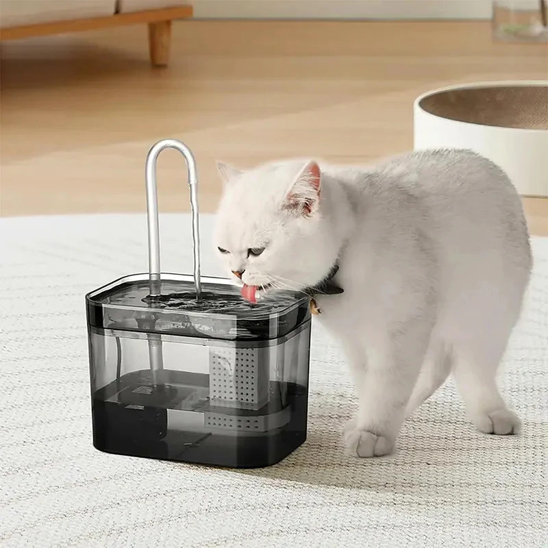 Fontaine à eau pour chat 1,5 L – Silencieuse, filtre inclus