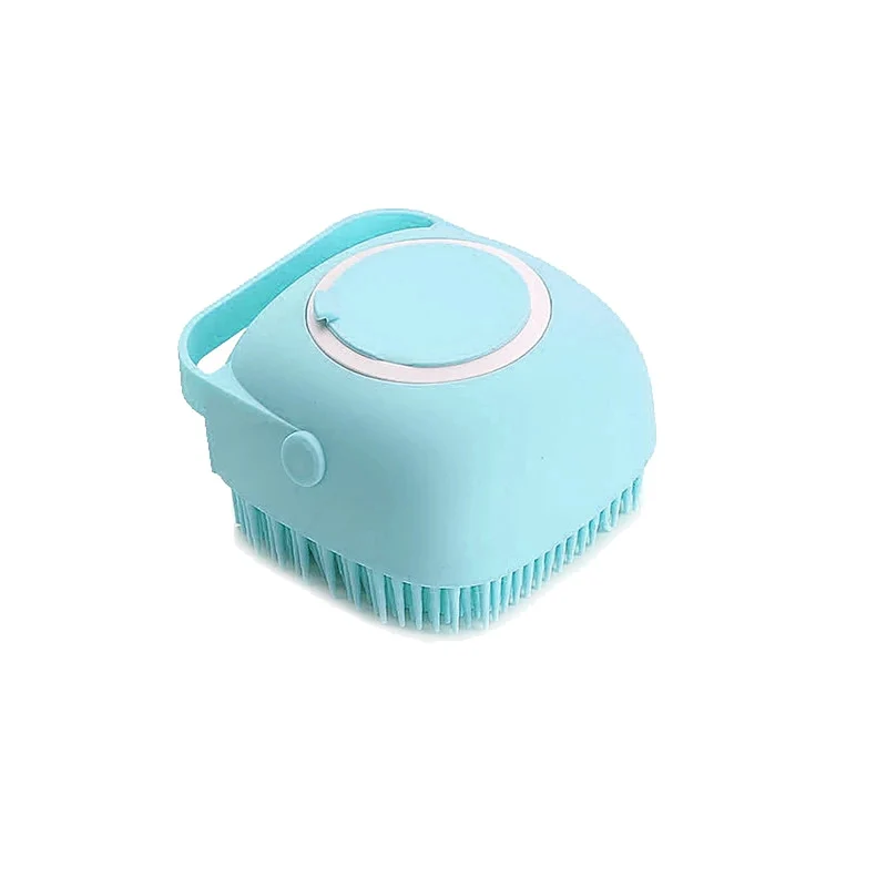 Brosse de bain en silicone à réservoir de shampoing – Chien et chat