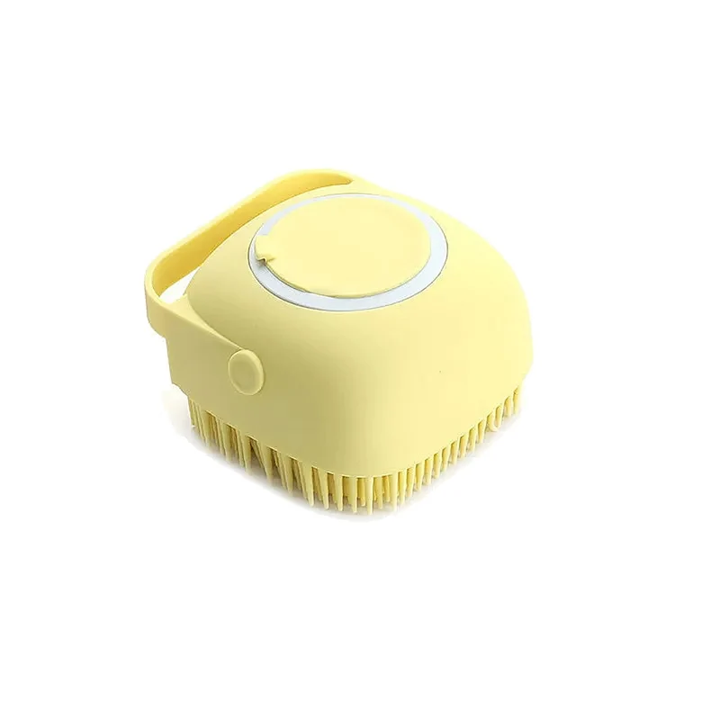 Brosse de bain en silicone à réservoir de shampoing – Chien et chat