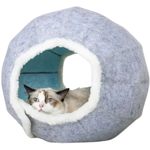 Panier Chat Moelleux Rond en Peluche