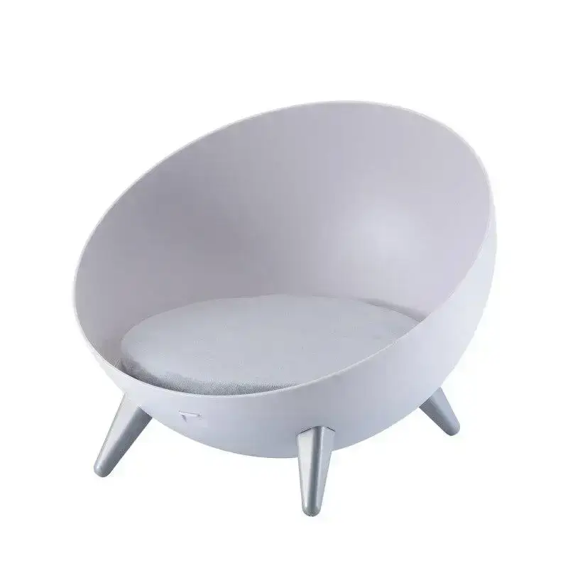 Lit Bulle pour Chat Demi-cercle Coussin Moelleux