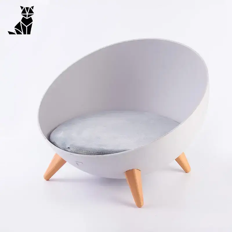 Lit Bulle pour Chat Demi-cercle Coussin Moelleux