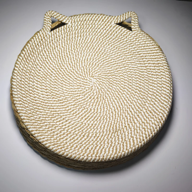 Griffoir Rond 2-en-1 en Corde de Jute – Panier et Griffoir pour Chat – Modèle "Le Petit Rond"
