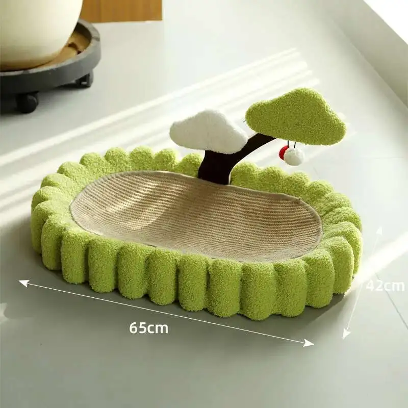 Griffoir Nid Ovale en Lin 65 cm pour Chat – Panier Douillet et Résistant – Modèle "Petit Nid de Lin"