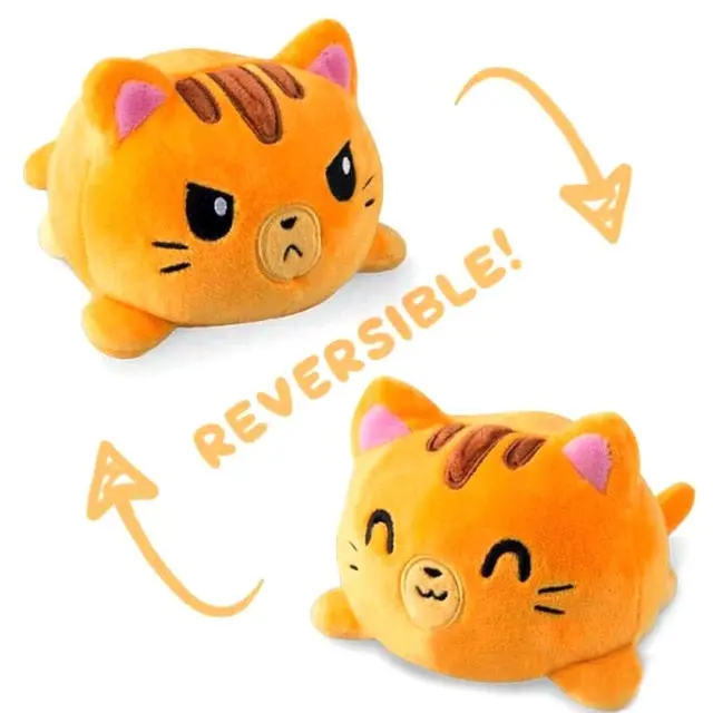Peluche Réversible Chat Tabby