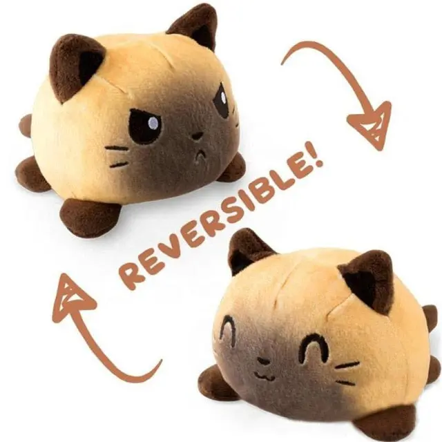 Peluche Réversible Chat Siamois