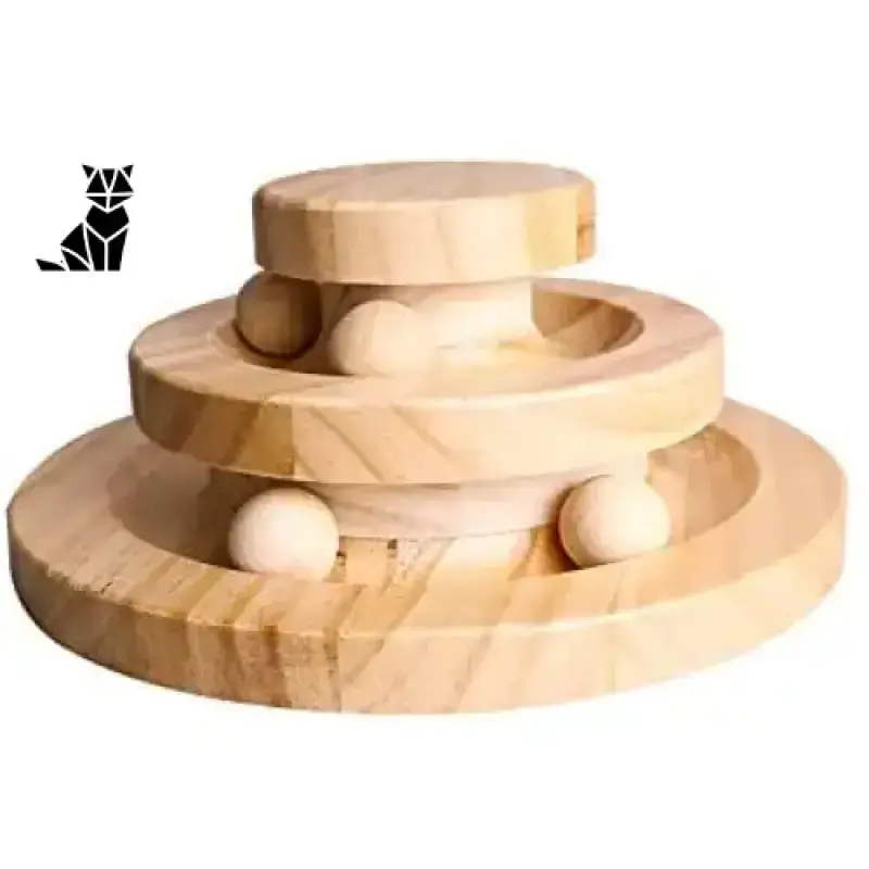 Jouet Tour Spirale Bois Interactif pour Chat