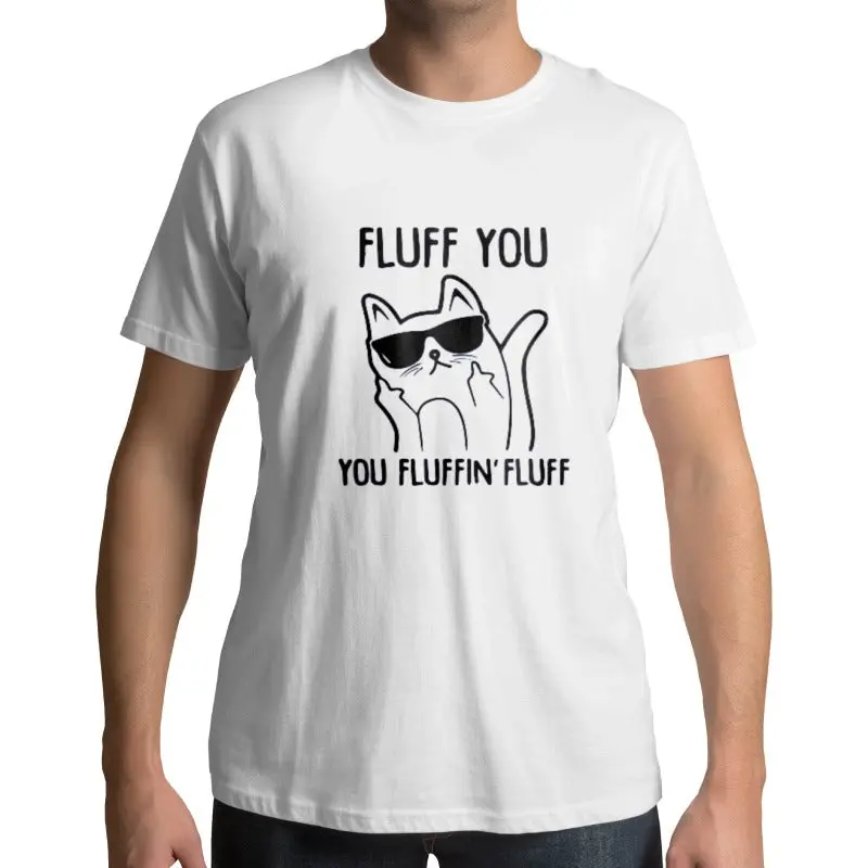 T-shirt Chat Doigt D'honneur Fluff You