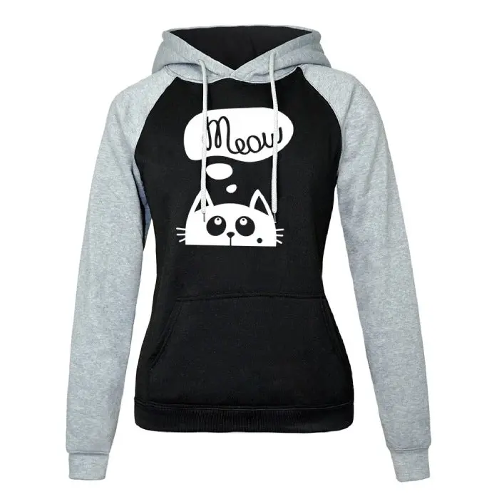 Sweat Femme à Capuche Chat