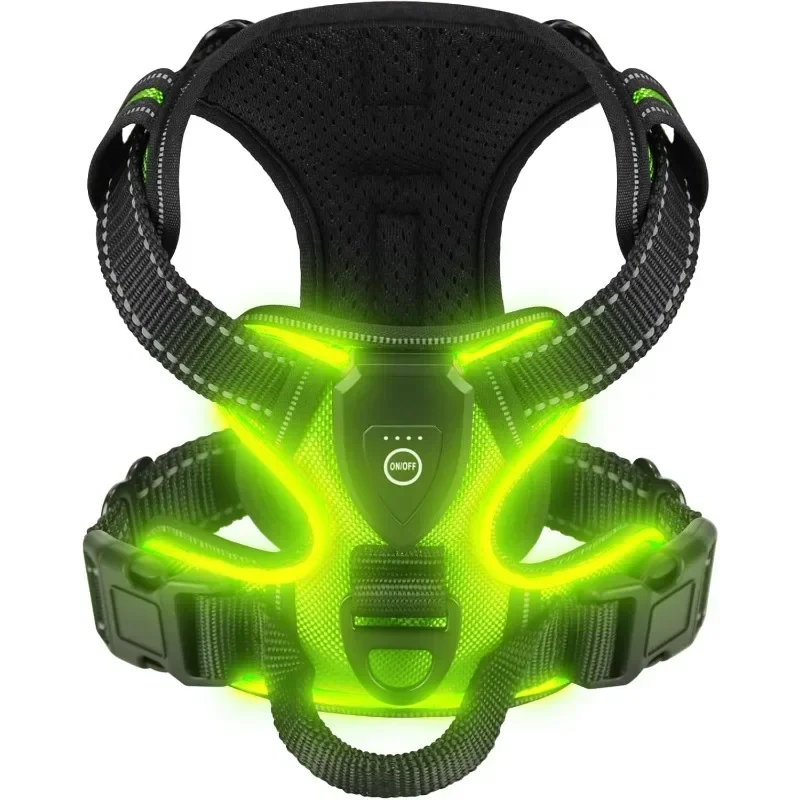 Harnais Anti-Traction en Y Lumineux pour Chien - Confort Pro K9