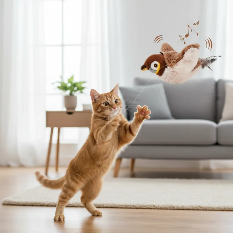 Oiseau Interactif pour Chat et Chien