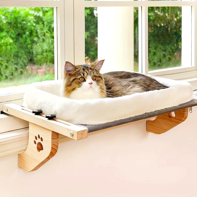 HAMAC CHAT FENETRE - STRUCTURE EN BOIS