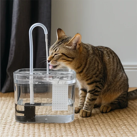 FONTAINE A EAU CHAT - AUTOMATIQUE AVEC ROBINET (1,5L)