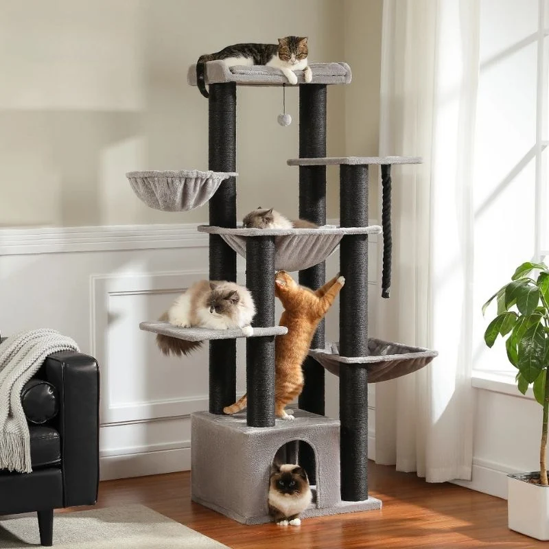 Arbre à chat pour Maine Coon ou plusieurs chats- 170 cm