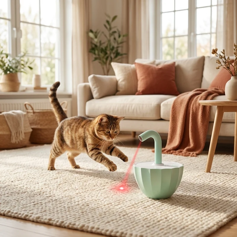 Jouet laser automatique pour chat – Pointeur rotatif anti-ennui
