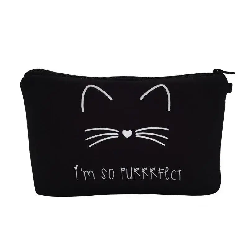 Trousse Maquillage Chat Originale Zippée