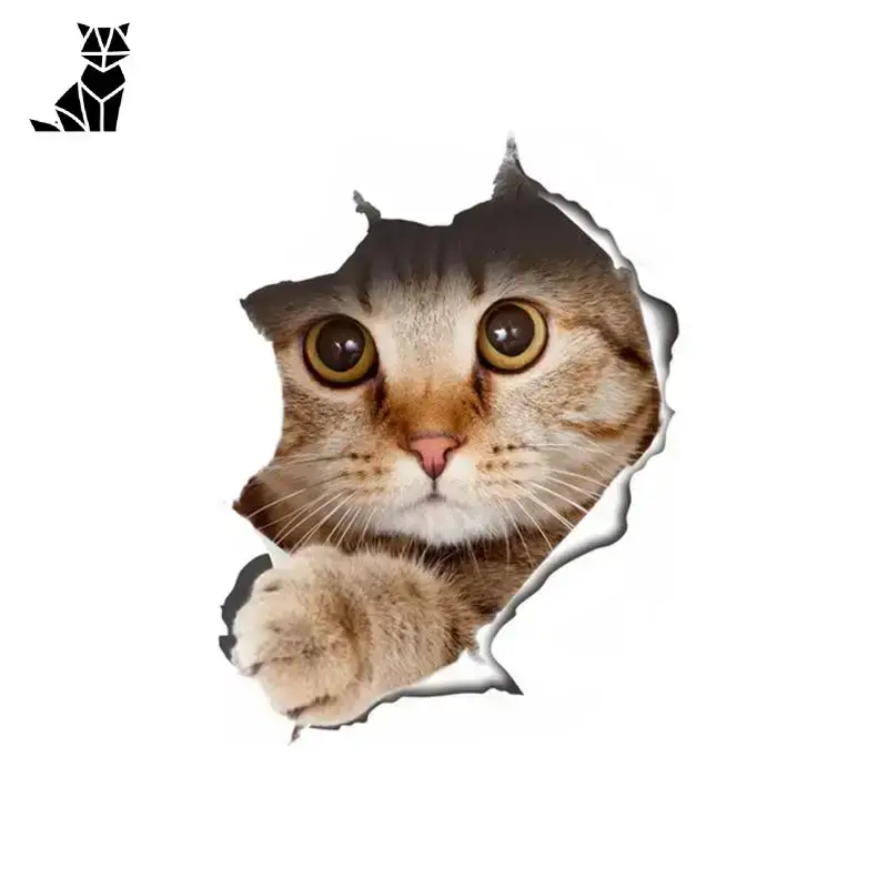 Sticker Abattant Wc Chat 3d Effet Surprise