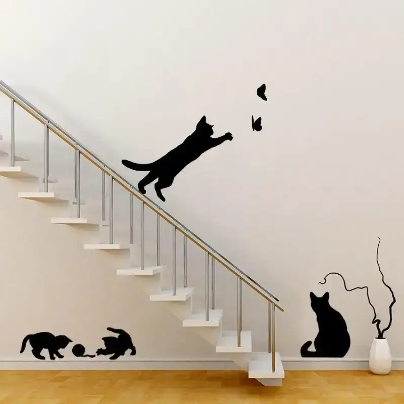 Stickers Muraux Chats Joueurs Décoration Intérieure