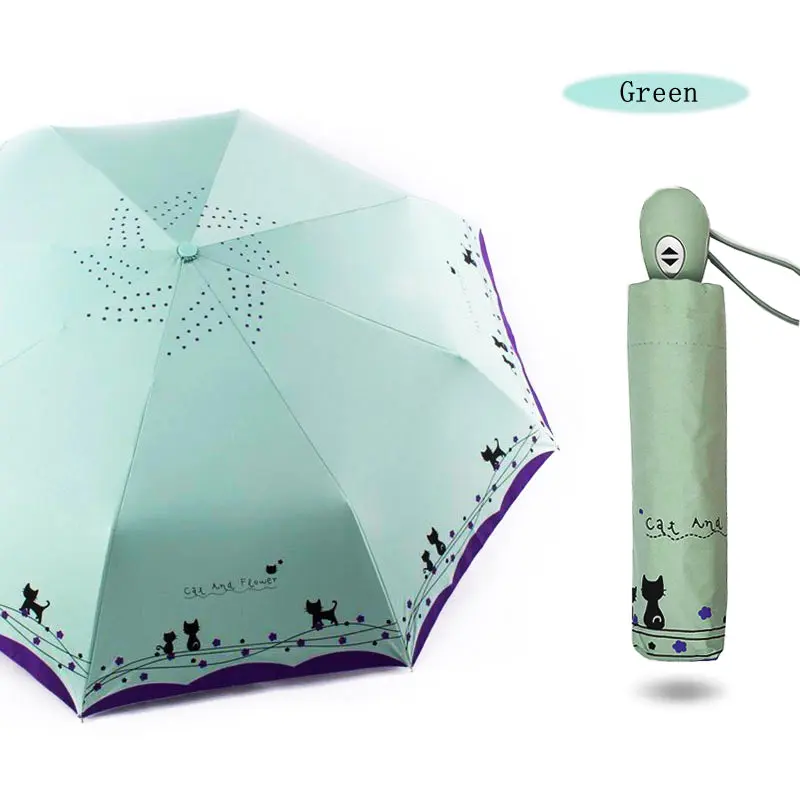 Parapluie Chat avec Fleurs