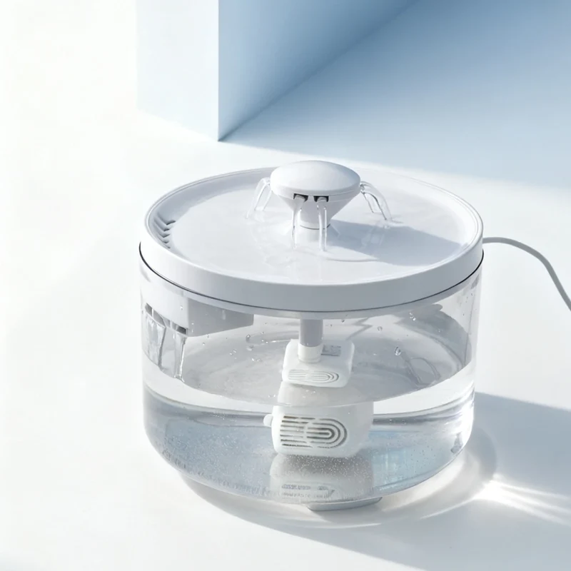 Fontaine à eau pour chat design silencieuse 1,8L "Clair de Source"