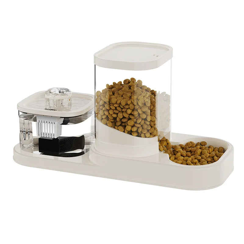 Distributeur de nourriture pour chat avec fontaine à eau 2-en-1 "Coin Gourmand"