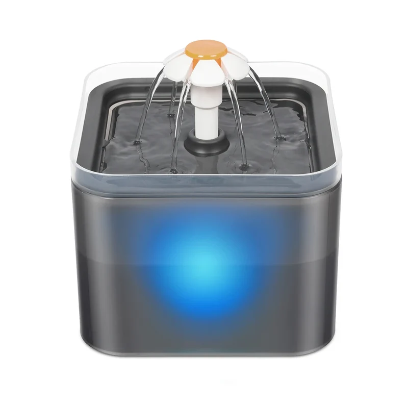 Fontaine à eau pour chat LED 2L avec filtration "AquaFleur"