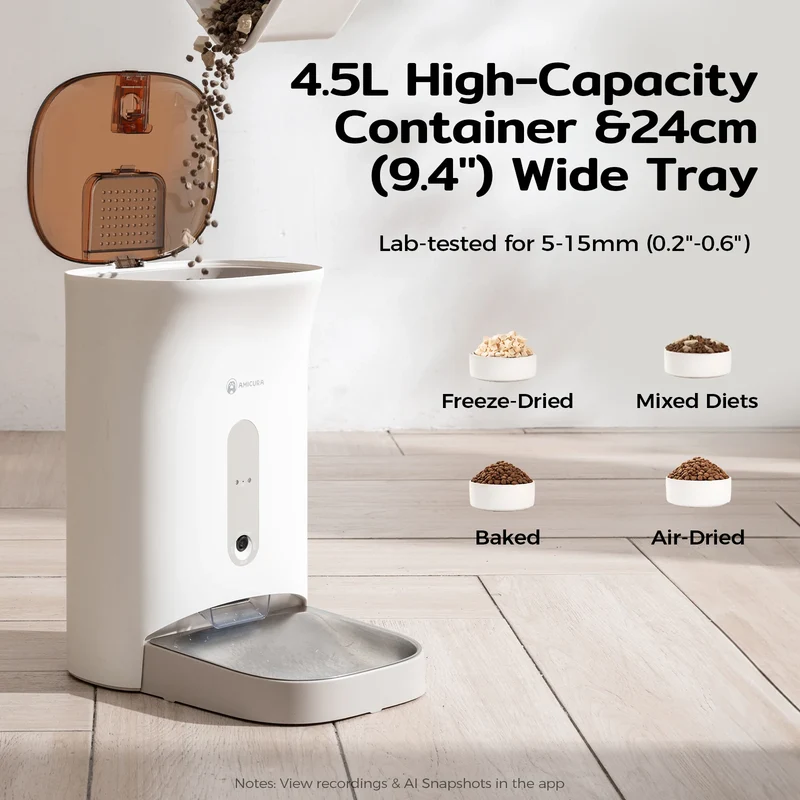 Distributeur automatique de nourriture pour chat 4,5L connecté WiFi "CroquetteZen"