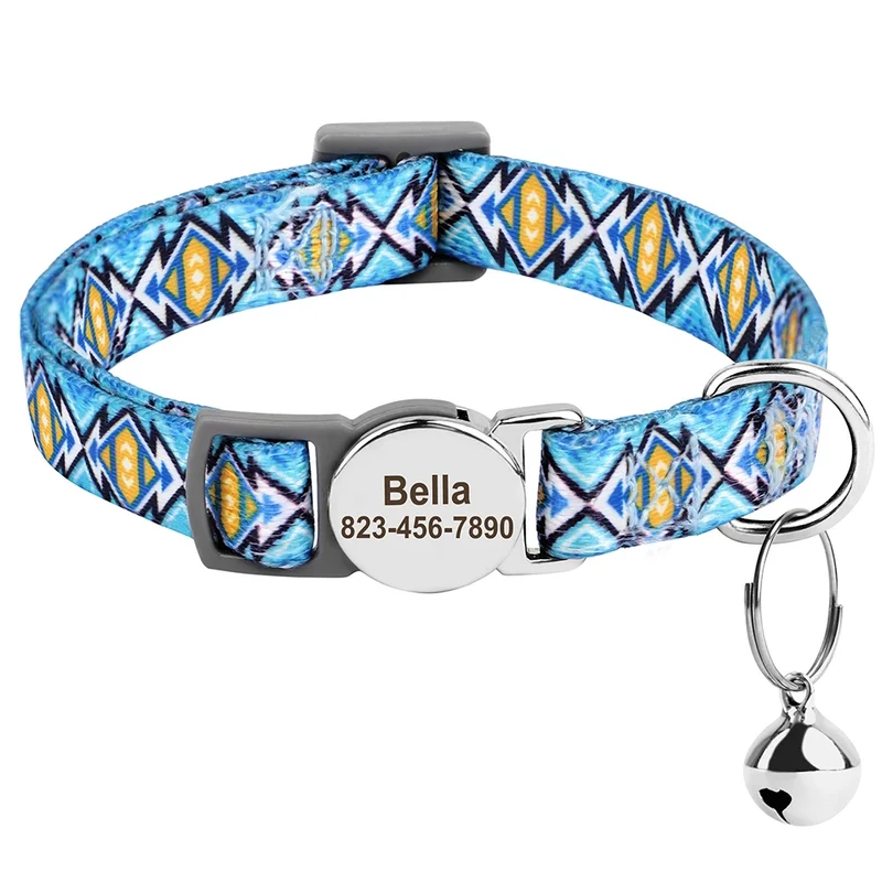 Collier pour Chat Personnalisé et Anti Étranglement