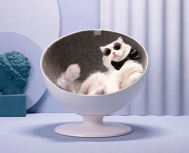 Panier pour chat en Fauteuil Rétro Pivotant