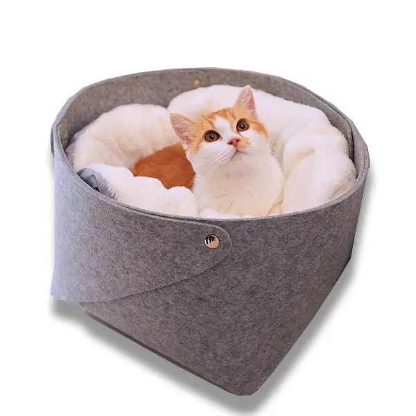 Panier pour chat gris