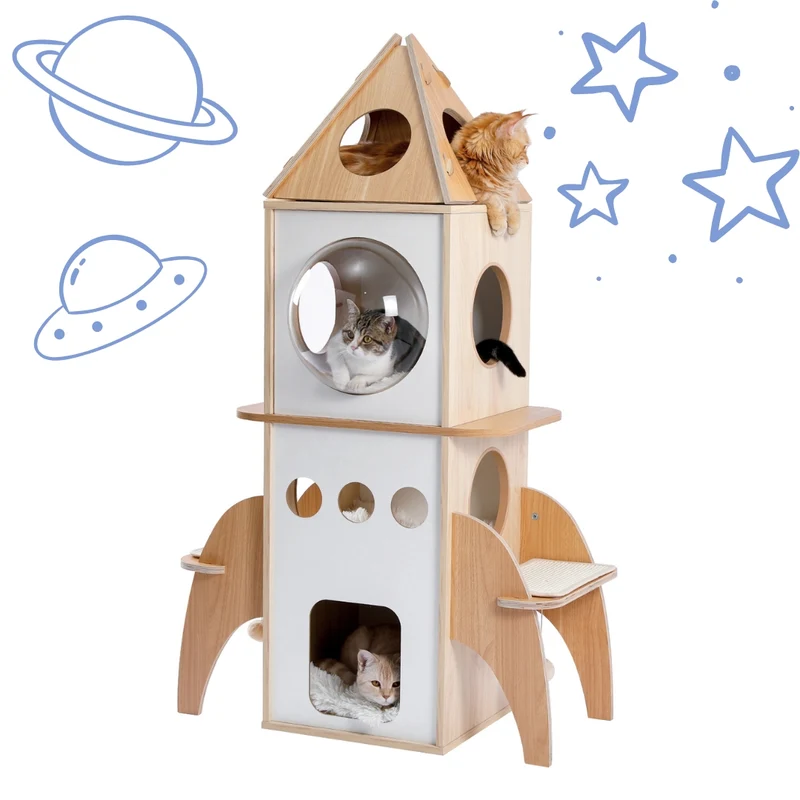 ROCKET - Arbre à Chat Fusée XXL