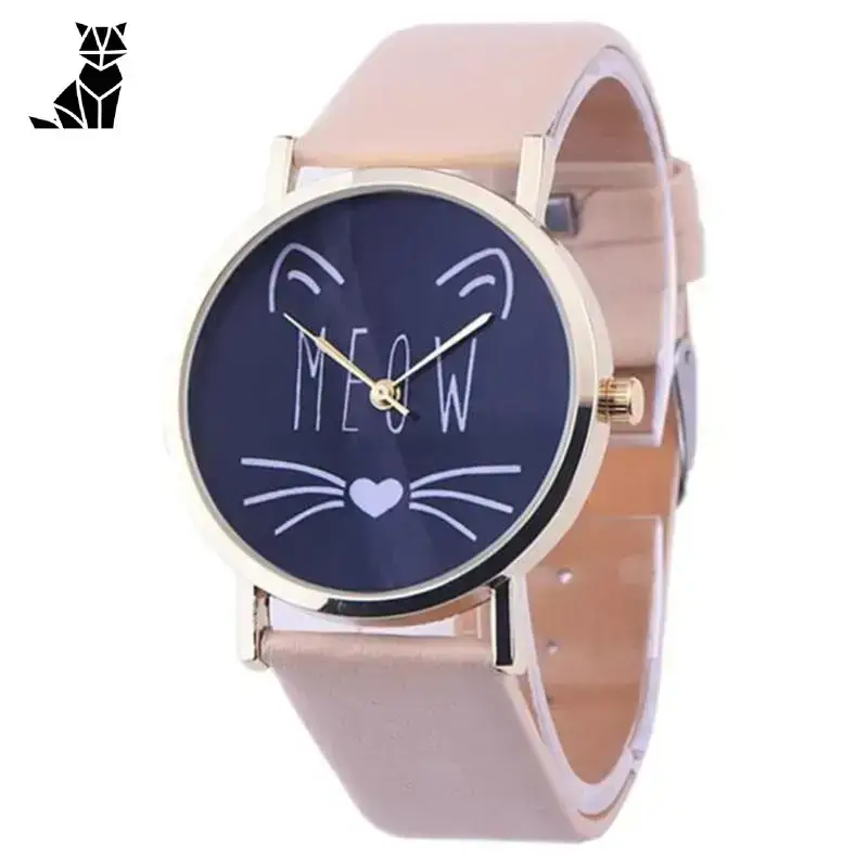 Montre Chat Femme Cadran Félin Acier Inoxydable