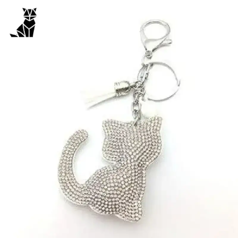 Porte-clés Chat Scintillant Strass Bijou