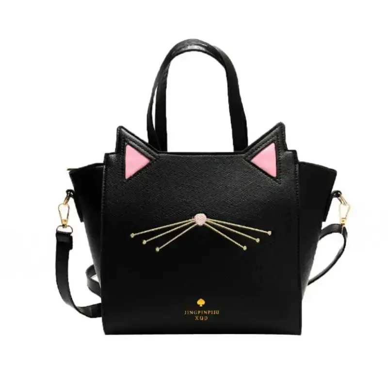Sac à Main Chat Élégant en Cuir Souple