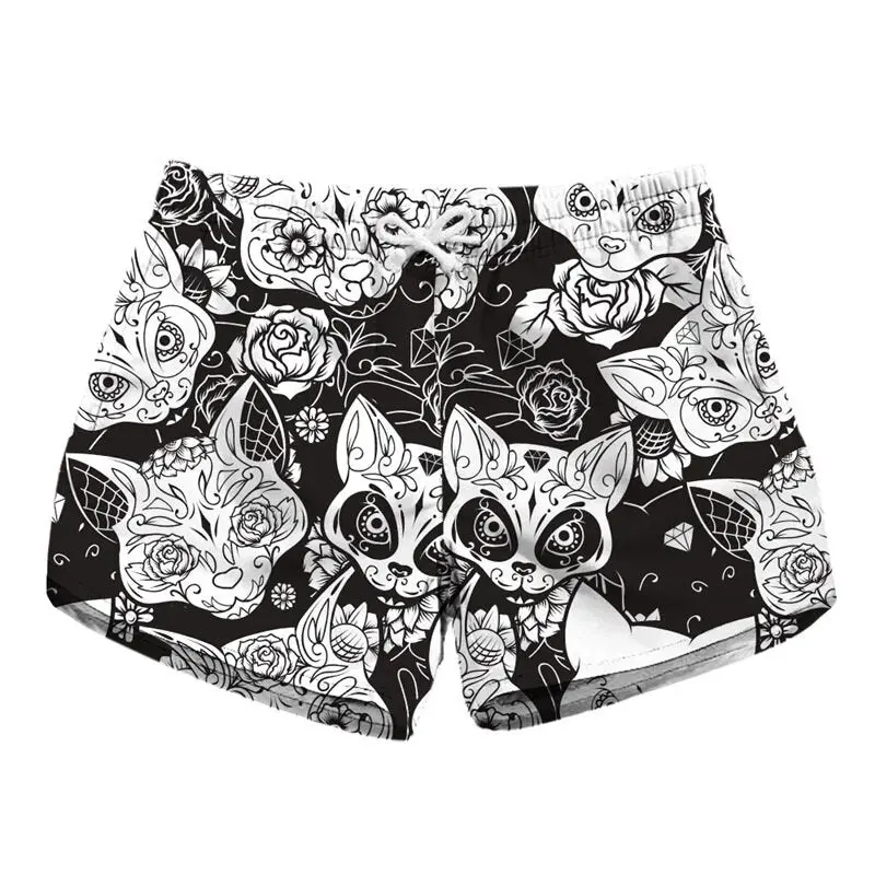 Short de Bain Chat Halloween