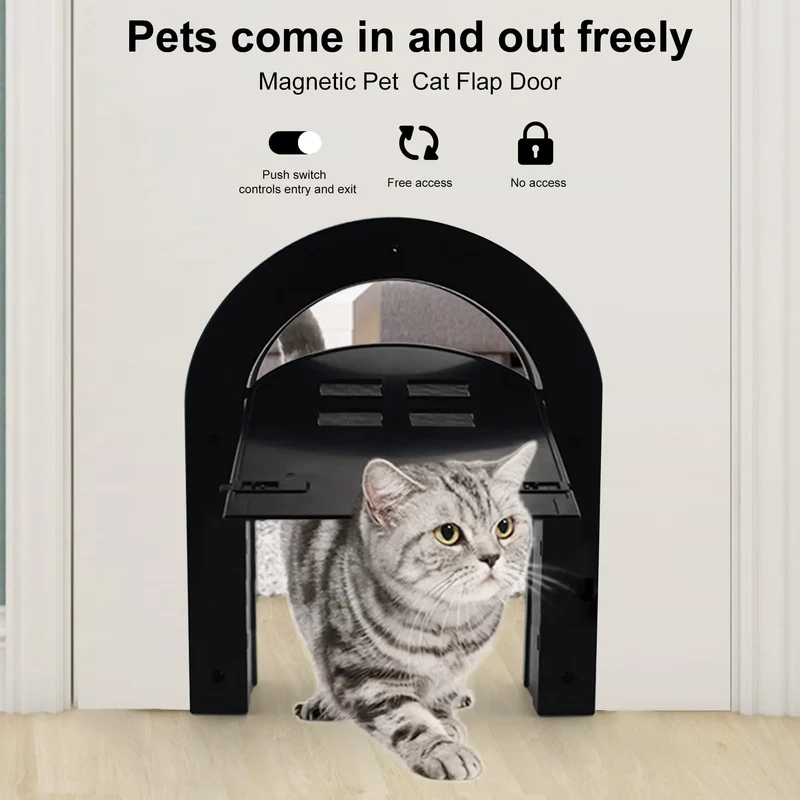 Chatière pour chat "Petit Passage Royal" – Modèle Arche Magnétique
