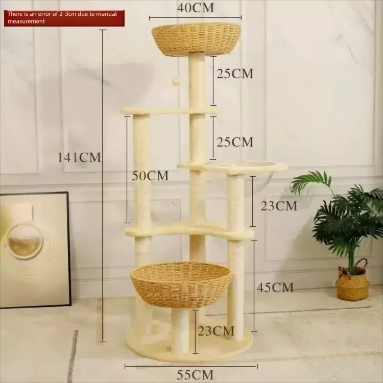 Arbre a chat Design en Bois Massif - Modèle SkyNest Dôme