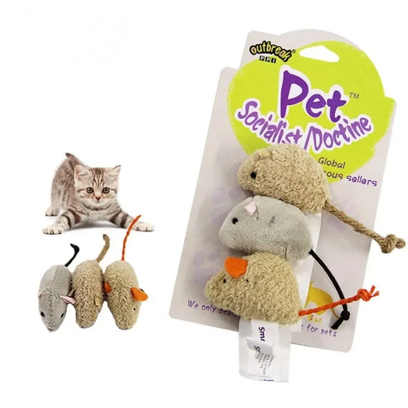Jouet pour chat - 3 Mini souris