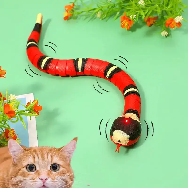 Jouet Peluche Serpent Chat Stimulation Chasse