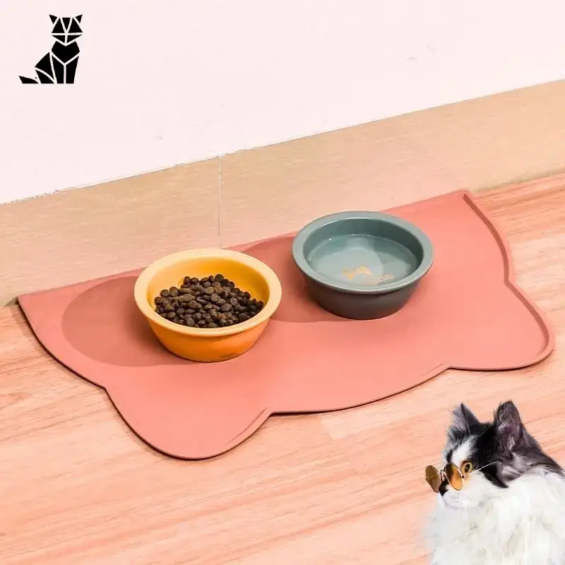 Tapis Gamelle Chat Antidérapant Absorbant
