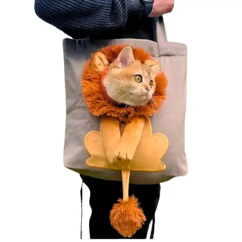 Sac de Transport Chat Original Crinière Lion Respirant
