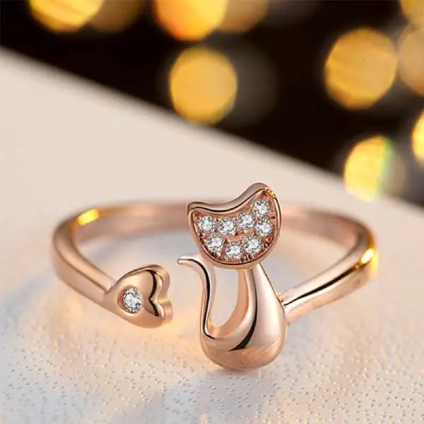 Bague Chat Idée Brillante