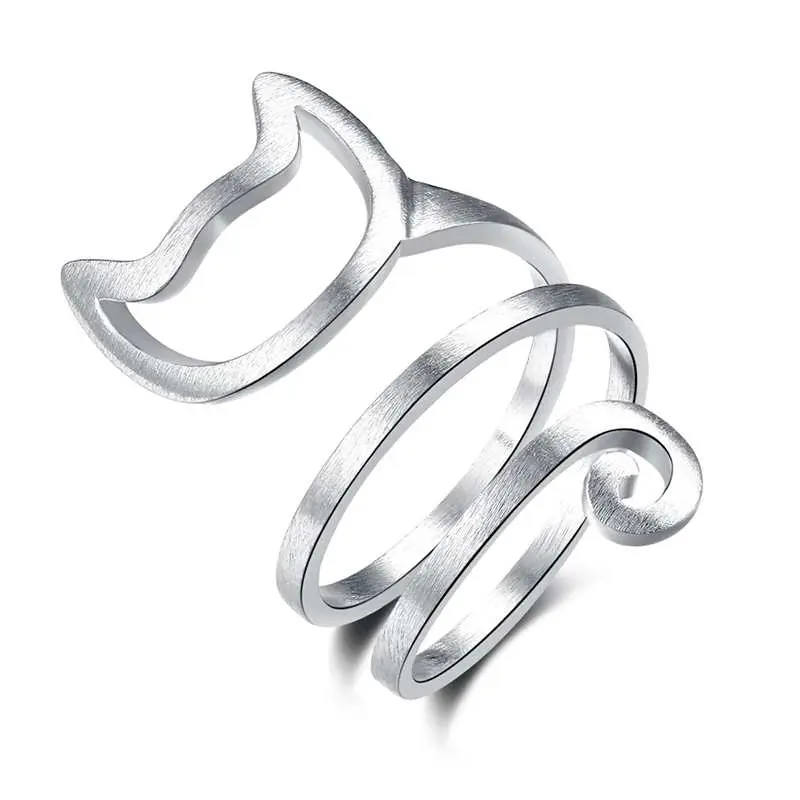 Bague Chat Femme Enroulante