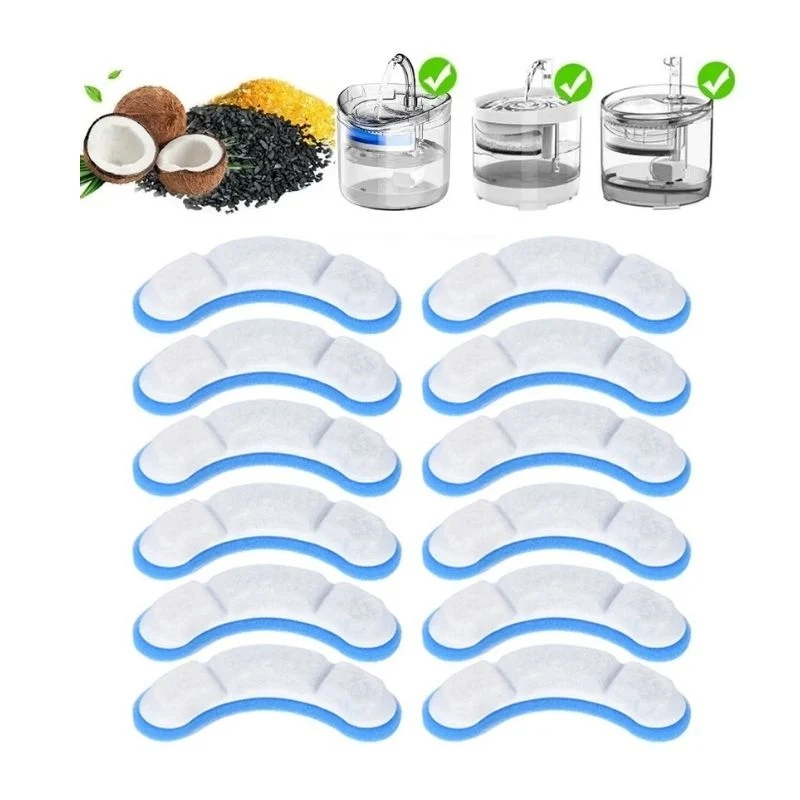 FILTRE FONTAINE A EAU CHAT - ACTION QUADRUPLE (LOT DE 12)