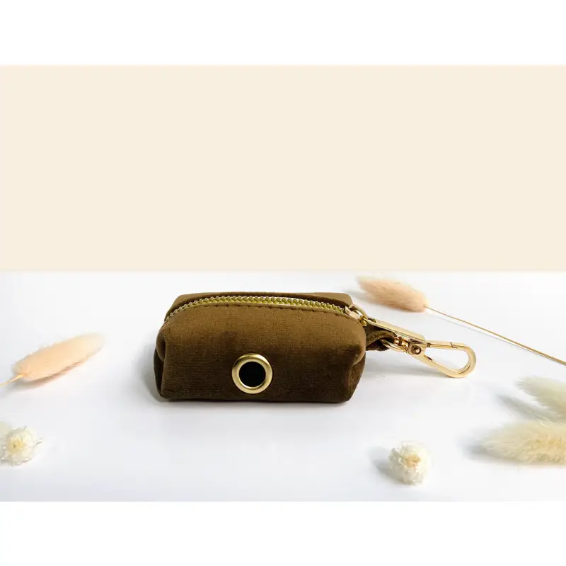 Porte Sac Crotte Chien Velours Élégant