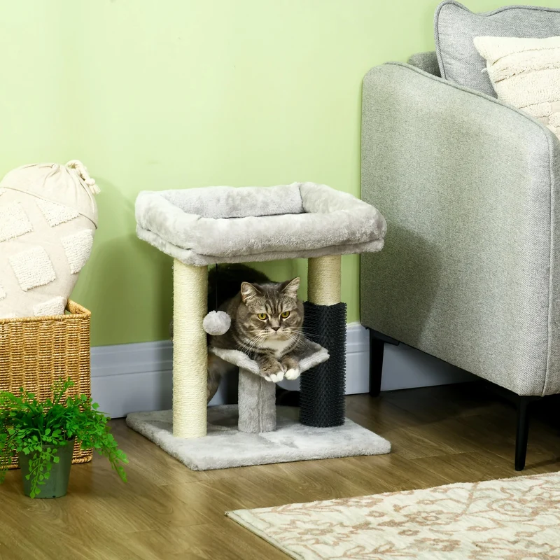 Arbre à chat compact avec tunnel de jeu - Modèle : "TunnelJouet"